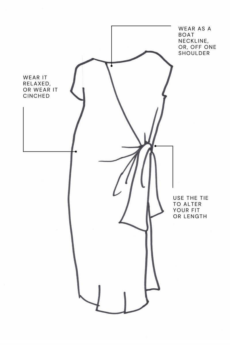 Electric Glow Fluted Harlow Dress