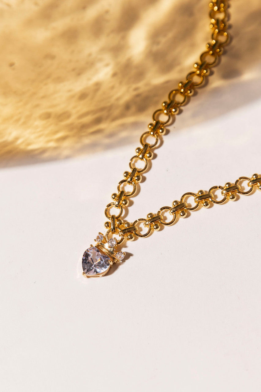 Rhinestone Crowned Heart S