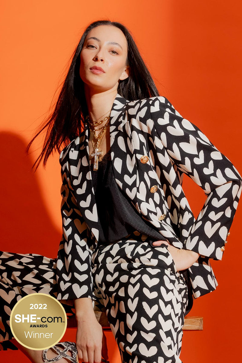 Ivory Hearts Sisca Blazer