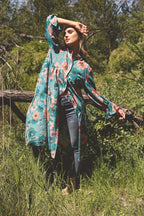 Green Floral Nano Shirt Dress - SALE