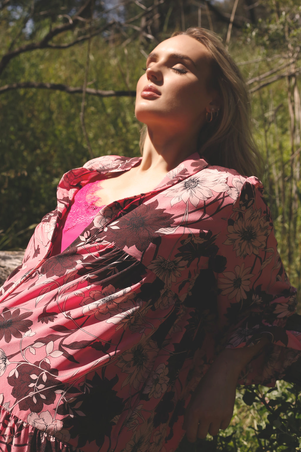 Pink Floral Nano Shirt Dress - SALE