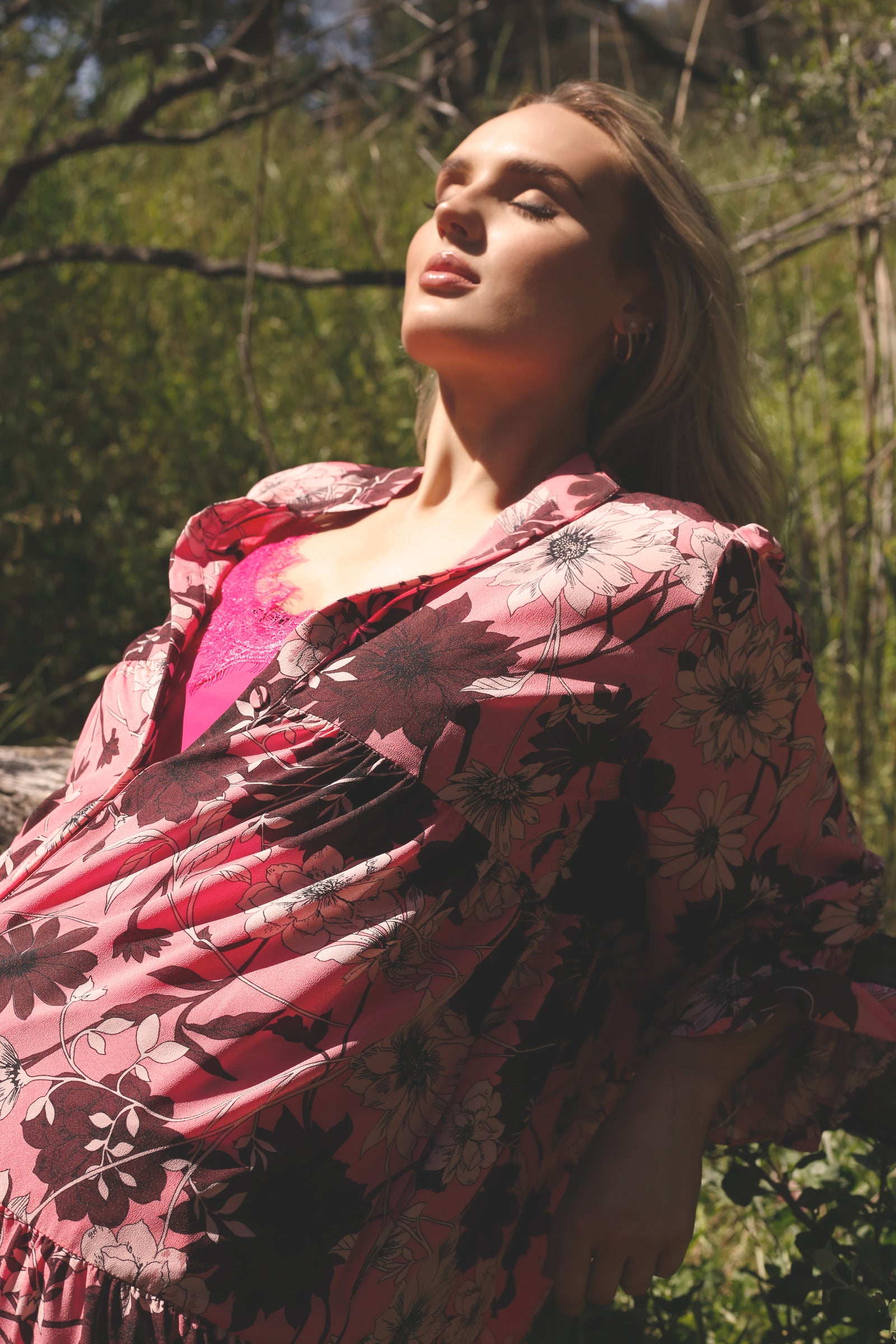 Pink Floral Nano Shirt Dress - SALE