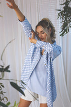 White Spot Chambray Shacket - SALE