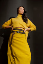 Chartreuse Bengaline Balloon Skirt