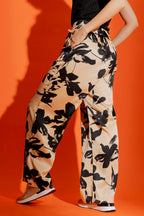 Beige / Black Paperbag Pants