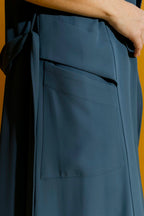 Slate Euro Longline Belted Vest