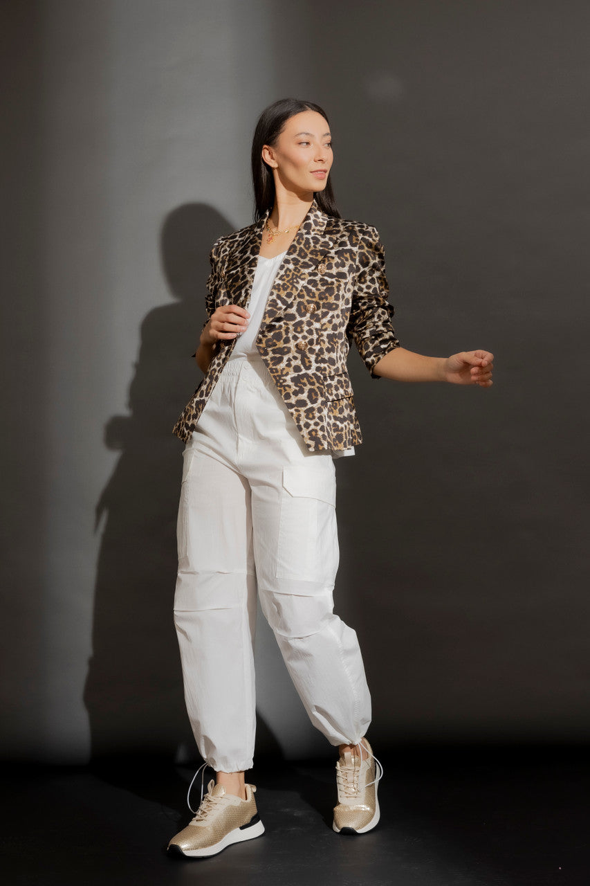 Grey Animal Sisca Crop Blazer Grey Animal