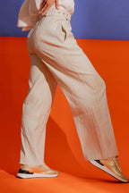 Natural Stripe Linen Cleo Pant