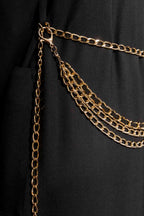 Gold Triple Strand Chain Belt