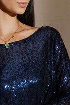 Blue Sequin Overtop