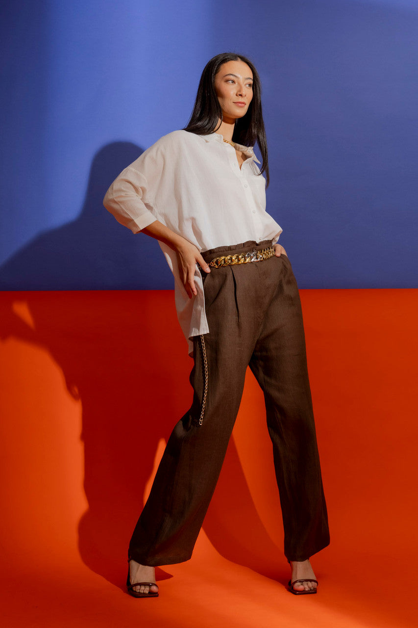 Latte Linen Vogue Pant