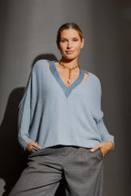 Pale Blue Luxe Rib Jumper Pale Blue