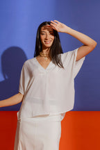 White Silky Bondi Top