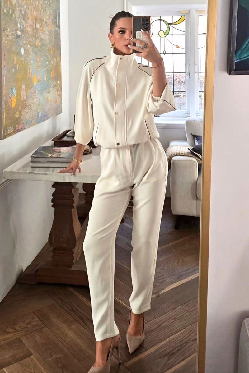 Ivory Lustra Paperbag Pant