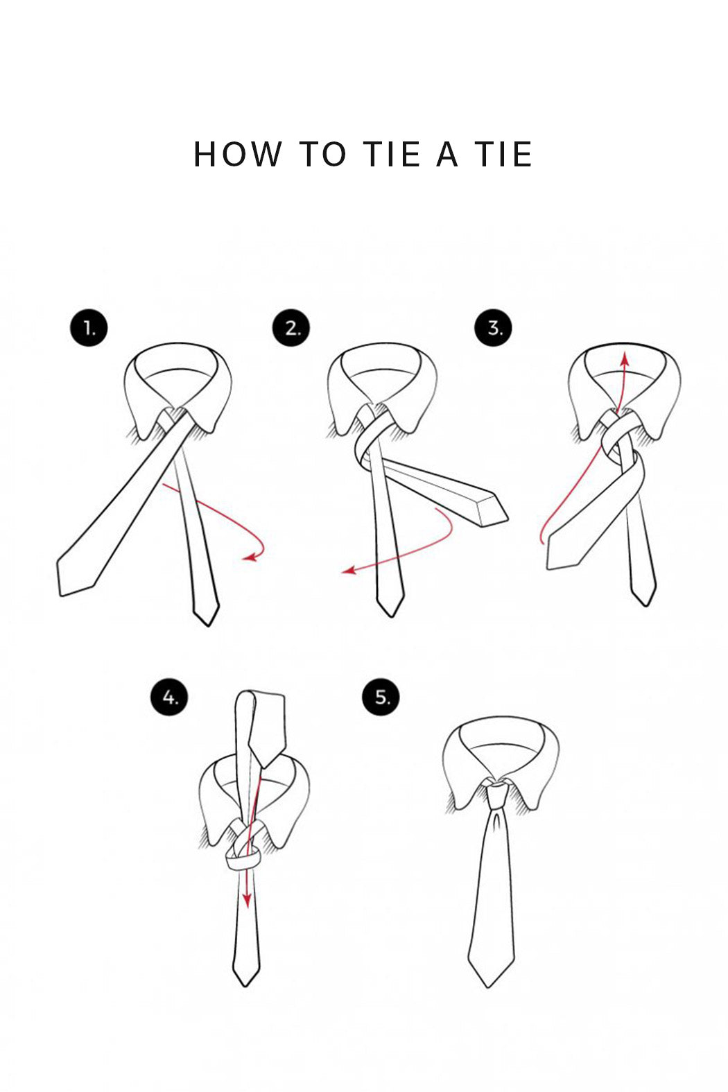 Black Faux Leather Tie