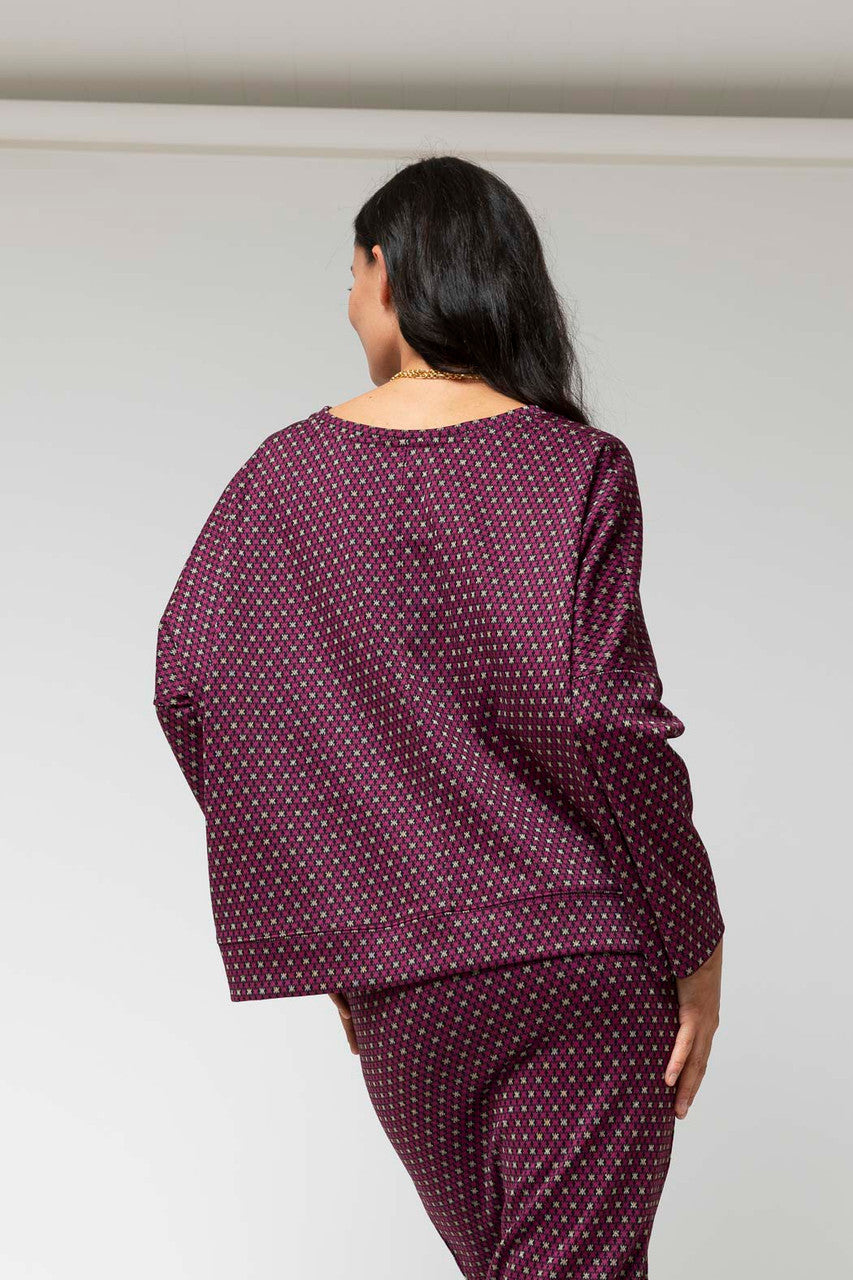 Dark Pink Star Mia Pullover - Sale