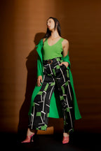 Green Rib V Cami Green Sml