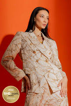 Ivory Leaf Sisca Blazer