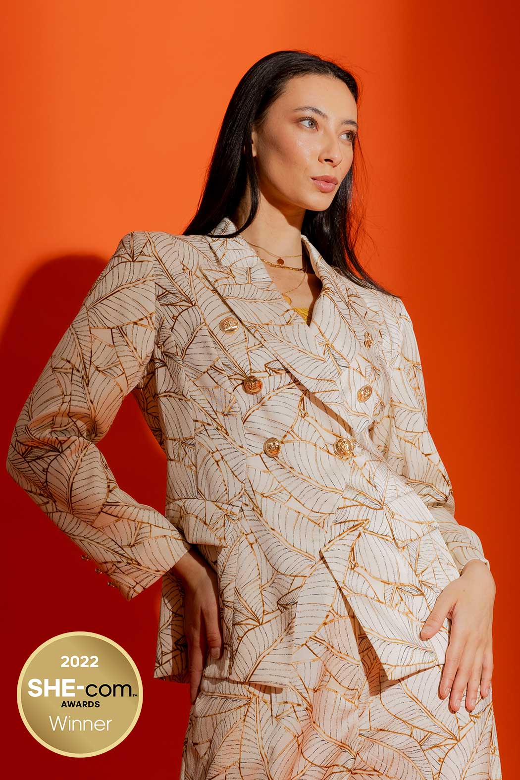 Ivory Leaf Sisca Blazer