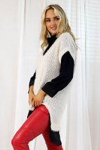 Ivory Fluffy Vest - FINAL SALE