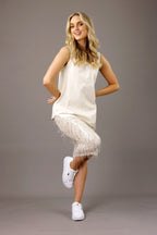 Ivory Faux Leather Matrix Cami - SALE