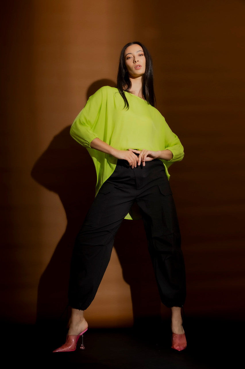 Neon Silky Hi-Lo Top