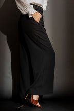 Black Pinstripe Cleo Pant Black Pinstripe