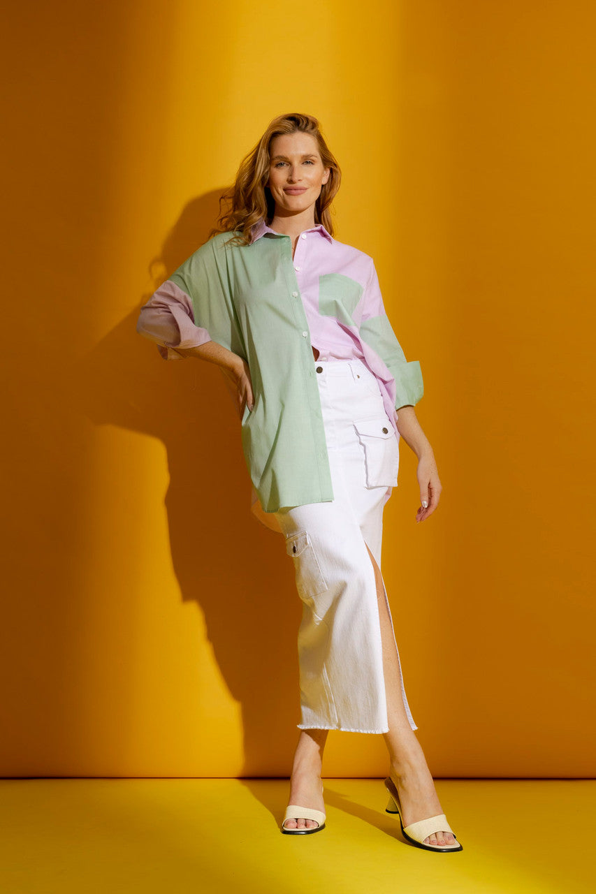 Pink/Green Two Tone Shirt