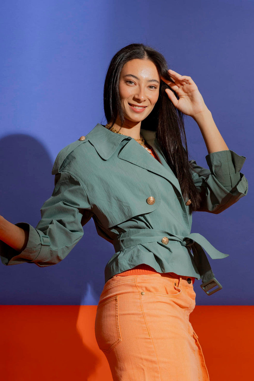 Parachute Crop Trench Coat