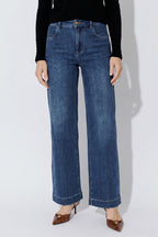 Mid Denim Wide Leg Jean