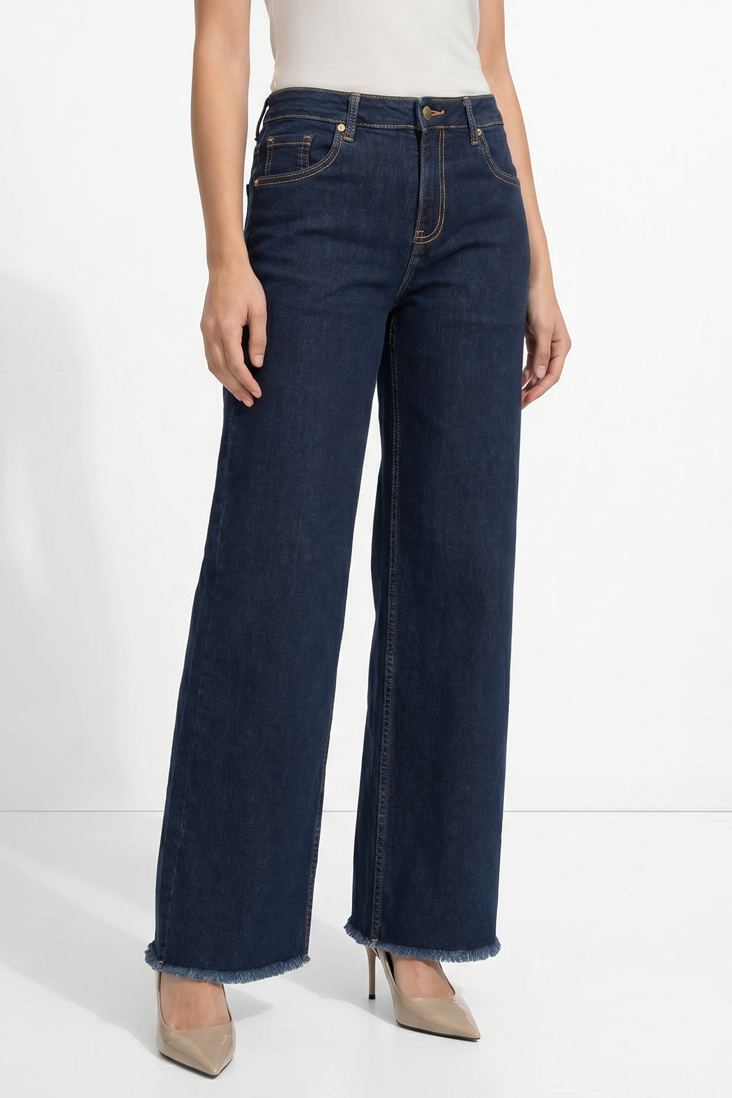 Dark Denim Mid Rise Jean