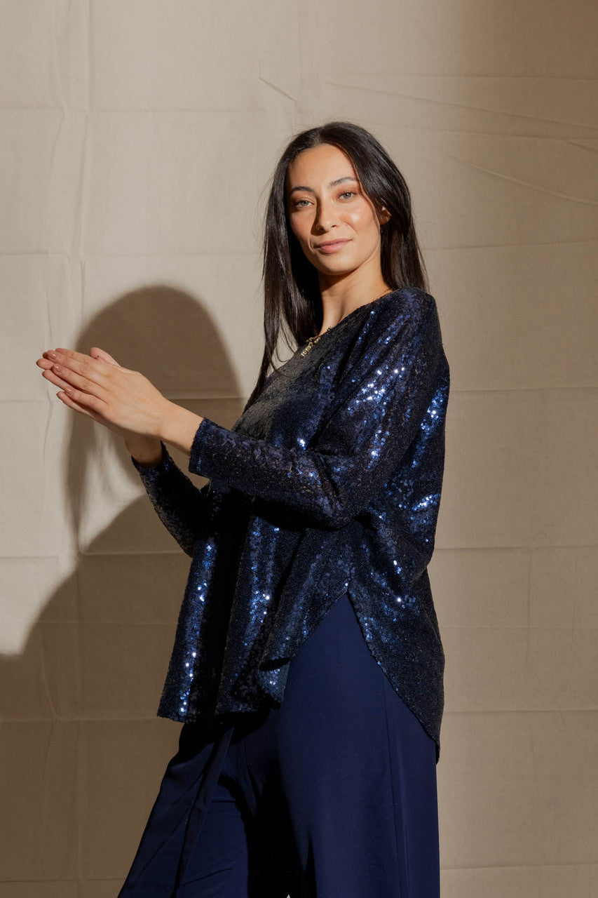 Blue Sequin Overtop