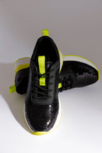 Neon/Black Sequin Sneaker
