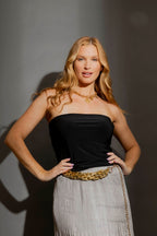 Black Double Layer Bustier Tube