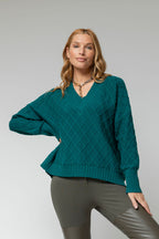 Jade Diamond V Neck Jumper