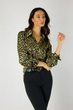 Sage Animal Silky Zhoush Shirt - SALE