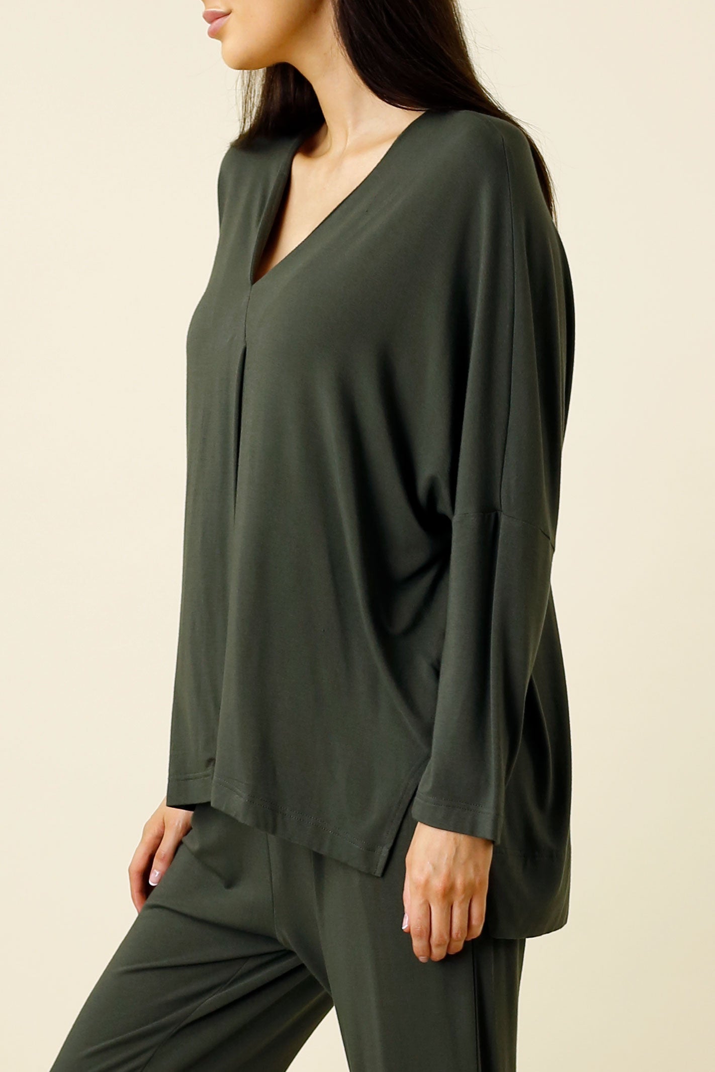 Khaki Bamboo Bondi Top - FINAL SALE
