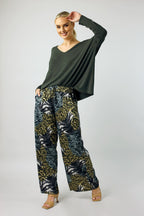 Patchwork Animal Print Silky Long Culotte - SALE