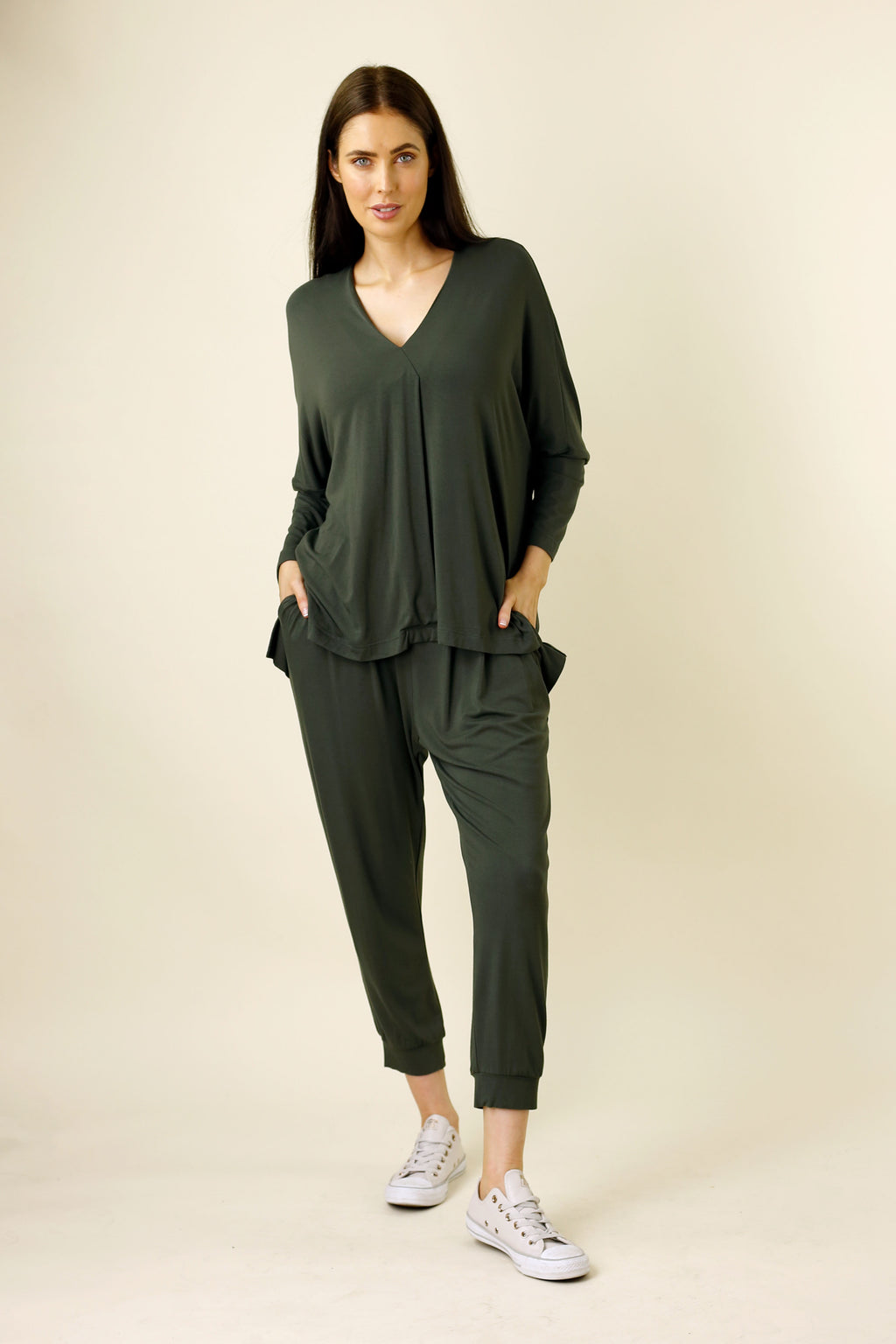 Khaki Bamboo Bondi Top - FINAL SALE