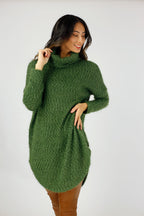 Khaki Fluffy Turtle Jumper - SALE