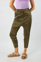 Khaki Satin Droppie - Nt