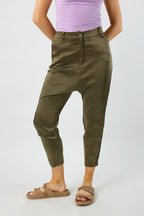 Khaki Satin Droppie - FINAL SALE