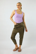 Khaki Satin Droppie - Nt