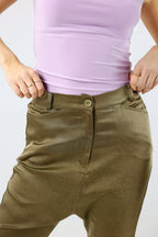 Khaki Satin Droppie - Nt
