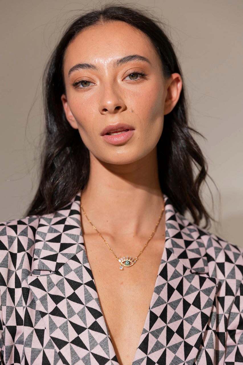 Gold Evil Eye Necklace