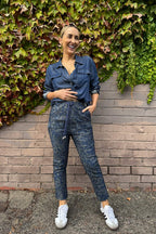 Blue Paisley Cargo Jogger Pant Blue Paisley