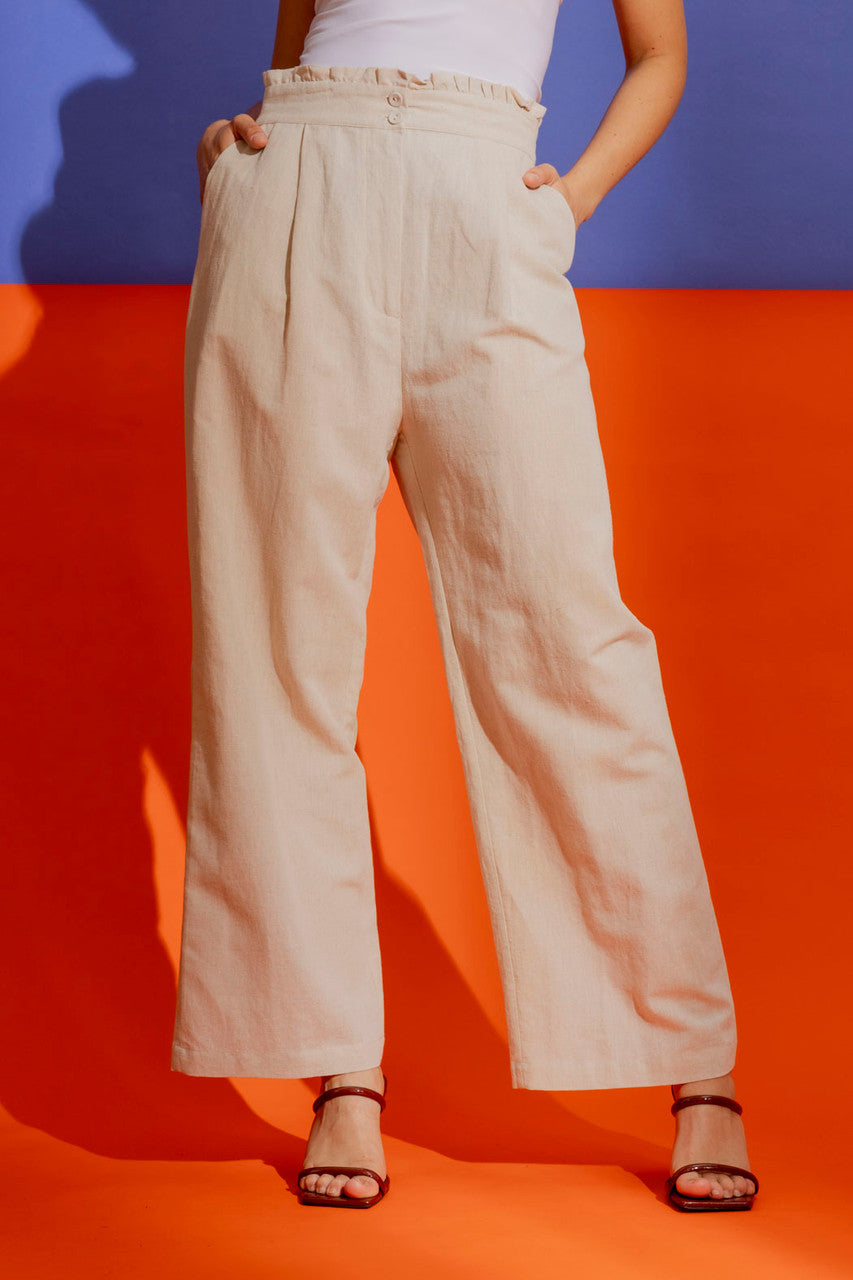 Natural Linen Vogue Pant