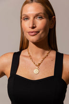 Gold Coin Necklace S