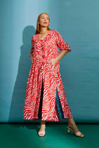 Red/pink Ruffle Dress