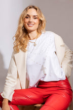 Pearls Cross T-shirt White